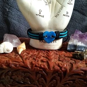 Handmade Blue Heart Bracelet